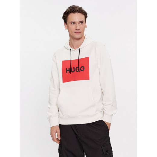 Hugo Bluza Duratschi223 50473168 Écru Regular Fit ze sklepu MODIVO w kategorii Bluzy męskie - zdjęcie 182745081