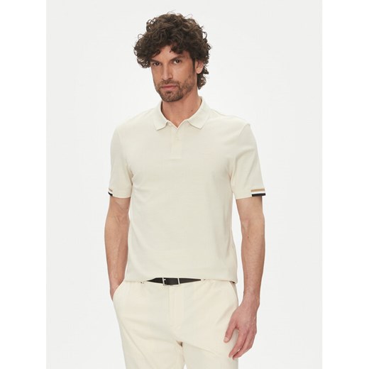 BOSS Polo Parlay 147 50467113 Écru Regular Fit ze sklepu MODIVO w kategorii T-shirty męskie - zdjęcie 182745113