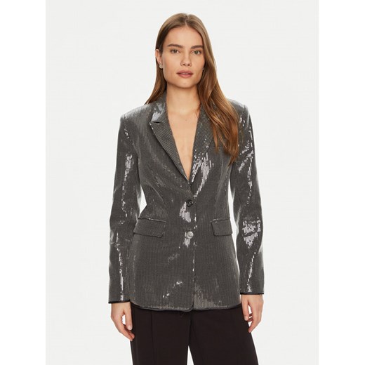 Guess Marynarka W5RN48 WGX40 Srebrny Regular Fit ze sklepu MODIVO w kategorii Marynarki damskie - zdjęcie 182745234