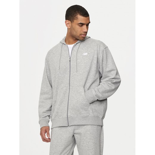 New Balance Bluza Essentials MJ41501 Szary Regular Fit ze sklepu MODIVO w kategorii Bluzy męskie - zdjęcie 182745264