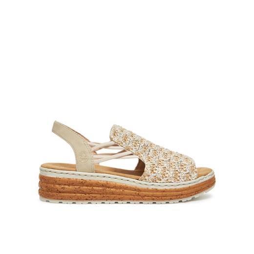 Rieker Sandały 62741-60 Beżowy ze sklepu MODIVO w kategorii Espadryle damskie - zdjęcie 182745310
