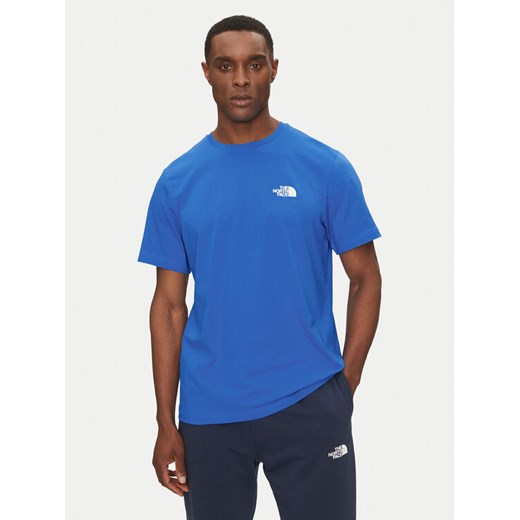 The North Face T-Shirt Simple Dome NF0A87NG Niebieski Regular Fit ze sklepu MODIVO w kategorii T-shirty męskie - zdjęcie 182745374