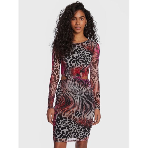 Guess Sukienka codzienna W3RK75 KBAH2 Kolorowy Slim Fit ze sklepu MODIVO w kategorii Sukienki - zdjęcie 182745402