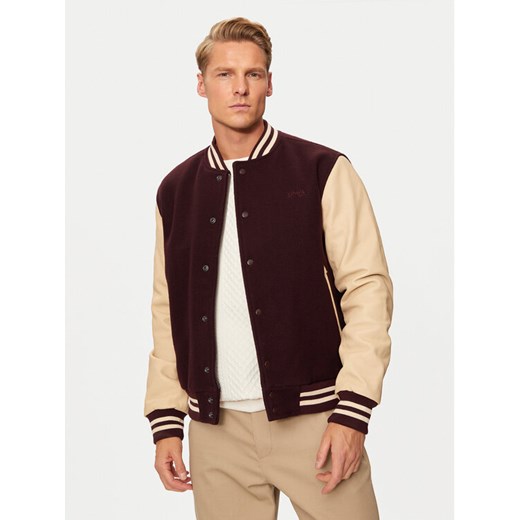 SCHOTT N.Y.C. Kurtka bomber LC8705 Bordowy Regular Fit ze sklepu MODIVO w kategorii Kurtki męskie - zdjęcie 182745430