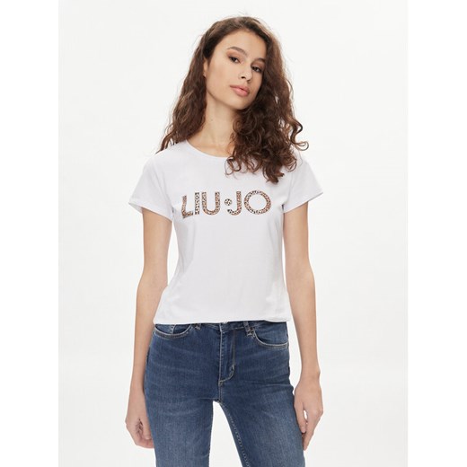 Liu Jo T-Shirt VA4105 JS003 Biały Regular Fit ze sklepu MODIVO w kategorii Bluzki damskie - zdjęcie 182745433