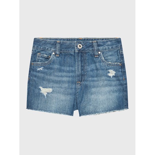 Pepe Jeans Szorty jeansowe Patty Short PG800783MR1 Niebieski Regular Fit ze sklepu MODIVO w kategorii Spodenki dziewczęce - zdjęcie 182745482