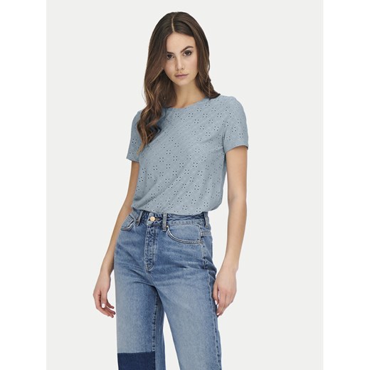 JDY T-Shirt 15158450 Błękitny Regular Fit ze sklepu MODIVO w kategorii Bluzki damskie - zdjęcie 182745501