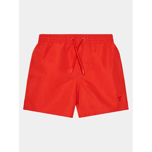 Guess Szorty sportowe L4GZ06 WG282 Czerwony Regular Fit ze sklepu MODIVO w kategorii Spodenki chłopięce - zdjęcie 182745551