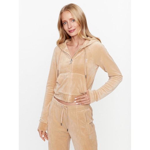 Juicy Couture Bluza Madison JCWA122001483 Beżowy Slim Fit ze sklepu MODIVO w kategorii Bluzy damskie - zdjęcie 182745554