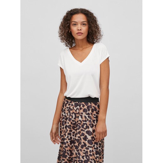 Vila T-Shirt Modala 14074847 Biały Relaxed Fit ze sklepu MODIVO w kategorii Bluzki damskie - zdjęcie 182745571