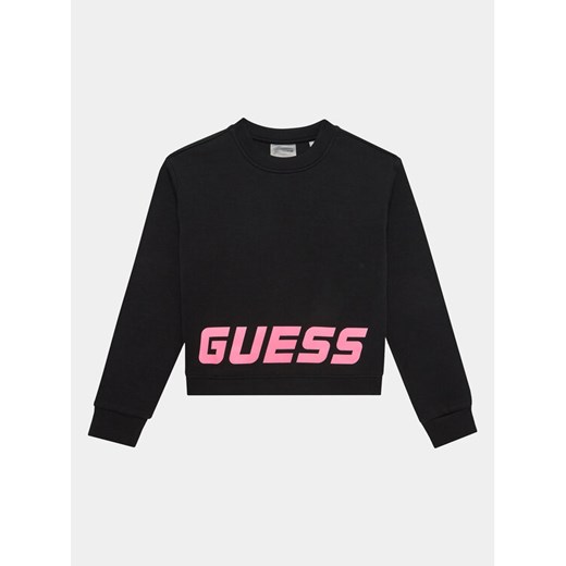 Guess Bluza J3YQ23FL03S Czarny Relaxed Fit ze sklepu MODIVO w kategorii Bluzy dziewczęce - zdjęcie 182745601