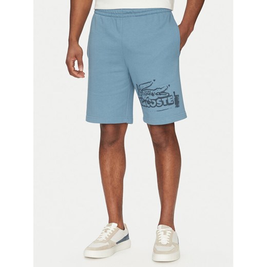 Lacoste Szorty sportowe GH0286 Niebieski Regular Fit ze sklepu MODIVO w kategorii Spodenki męskie - zdjęcie 182745643