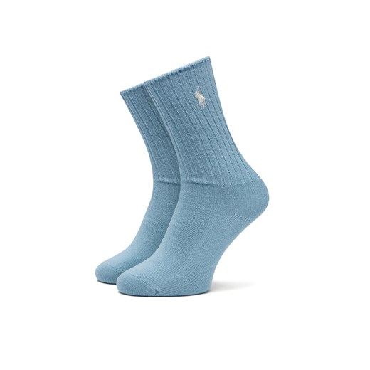 Polo Ralph Lauren Skarpety wysokie damskie 455921921001 Niebieski ze sklepu MODIVO w kategorii Skarpetki damskie - zdjęcie 182745644