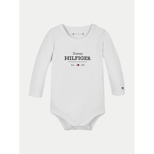 Tommy Hilfiger Body dziecięce Monotype Logo KN0KN01974 Biały ze sklepu MODIVO w kategorii Body niemowlęce - zdjęcie 182745652