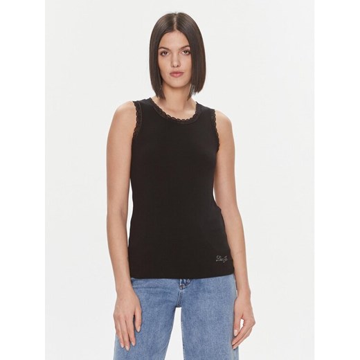 Liu Jo Top 5F3117 J5360 Czarny Regular Fit ze sklepu MODIVO w kategorii Bluzki damskie - zdjęcie 182745654