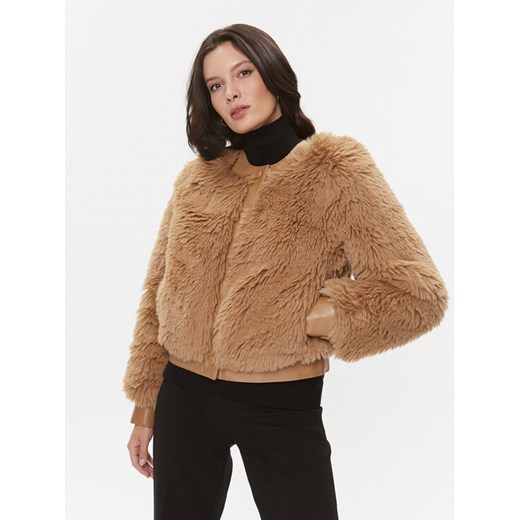 TWINSET Futro 232TT2021 Brązowy Regular Fit ze sklepu MODIVO w kategorii Futra damskie - zdjęcie 182745672