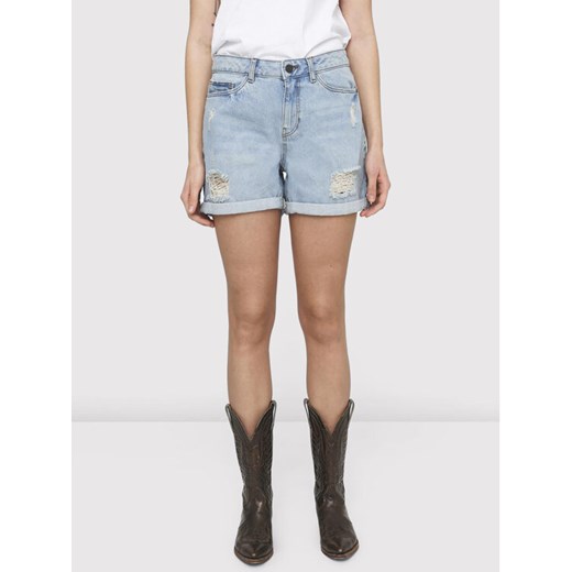 Noisy May Szorty jeansowe Smiley 27010866 Niebieski Regular Fit ze sklepu MODIVO w kategorii Szorty - zdjęcie 182745700