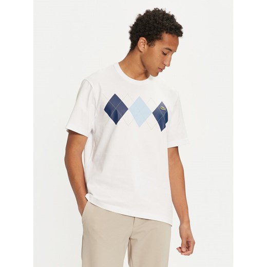 Lacoste T-Shirt TH2810 Biały Regular Fit Lacoste 4 MODIVO