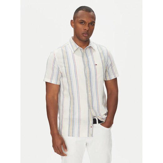 Tommy Jeans Koszula DM0DM21302 Beżowy Regular Fit ze sklepu MODIVO w kategorii Koszule męskie - zdjęcie 182745774