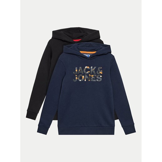 Jack&Jones Junior Komplet 2 bluz Ramp 12222554 Czarny Regular Fit Jack&jones Junior 152 MODIVO