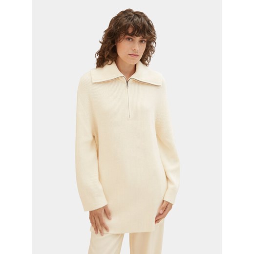 Tom Tailor Sweter 1037787 Écru Regular Fit ze sklepu MODIVO w kategorii Swetry damskie - zdjęcie 182746141