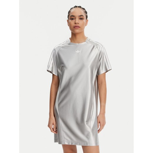 adidas Sukienka codzienna adicolor Teamgeist JD0262 Szary Loose Fit M MODIVO