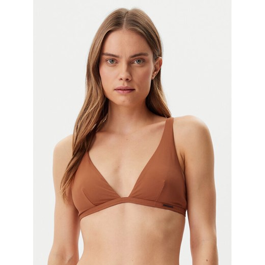 Calvin Klein Swimwear Góra od bikini KW0KW02844 Brązowy ze sklepu MODIVO w kategorii Stroje kąpielowe - zdjęcie 182746170