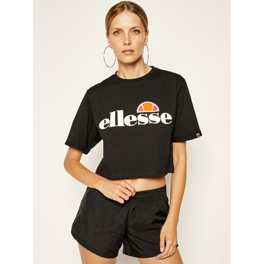 Ellesse T-Shirt Alberta Crop SGS04484 Czarny Regular Fit ze sklepu MODIVO w kategorii Bluzki damskie - zdjęcie 182746233