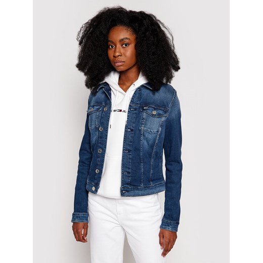 Tommy Jeans Kurtka jeansowa Vivianne DW0DW09219 Granatowy Slim Fit ze sklepu MODIVO w kategorii Kurtki damskie - zdjęcie 182746240