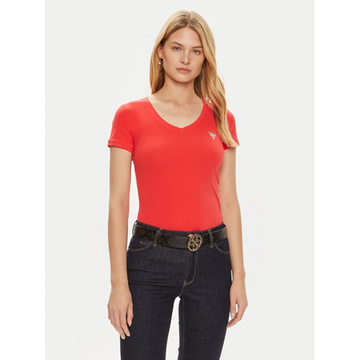 Guess T-Shirt W2YI45 J1314 Czerwony Slim Fit Guess XS MODIVO