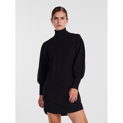 YAS Sukienka dzianinowa 26030696 Czarny Regular Fit ze sklepu MODIVO w kategorii Sukienki - zdjęcie 182746362