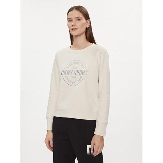 DKNY Sport Bluza DP3T9561 Beżowy Regular Fit ze sklepu MODIVO w kategorii Bluzy damskie - zdjęcie 182746374