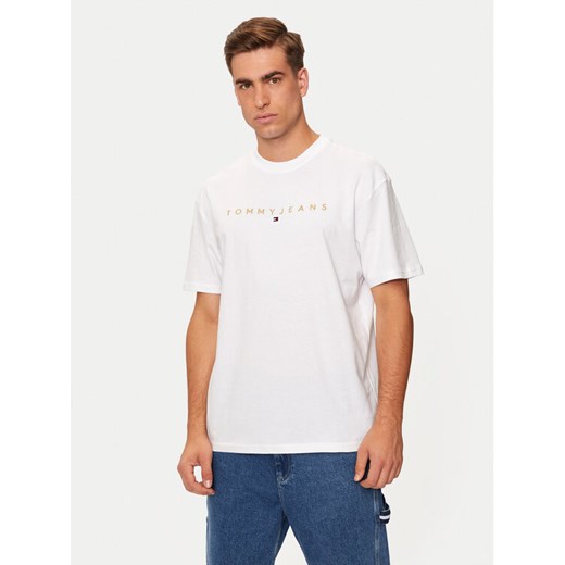Tommy Jeans T-Shirt DM0DM19694 Biały Regular Fit ze sklepu MODIVO w kategorii T-shirty męskie - zdjęcie 182746440