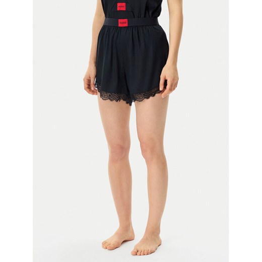 HUGO Szorty piżamowe Red Label 50531629 Czarny Relaxed Fit ze sklepu MODIVO w kategorii Piżamy damskie - zdjęcie 182746464