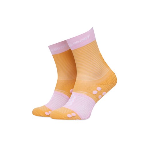 Compressport Skarpety wysokie damskie Proracing Socks V4 XU00046B4033 Pomarańczowy ze sklepu MODIVO w kategorii Skarpetki damskie - zdjęcie 182746500