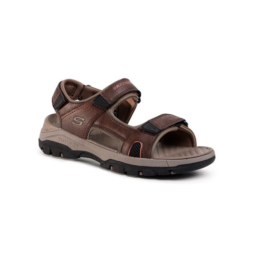 Skechers Sandały Hirano 204106/BRN Brązowy ze sklepu MODIVO w kategorii Sandały męskie - zdjęcie 182746550
