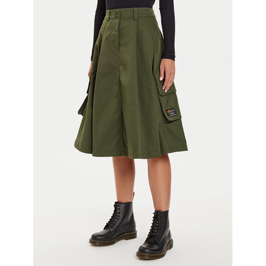 Alpha Industries Spódnica trapezowa 148069 Zielony Regular Fit ze sklepu MODIVO w kategorii Spódnice - zdjęcie 182746560