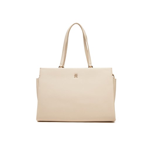 Tommy Hilfiger Torebka Th Legacy Tote AW0AW17197 Écru ze sklepu MODIVO w kategorii Torebki damskie - zdjęcie 182746574
