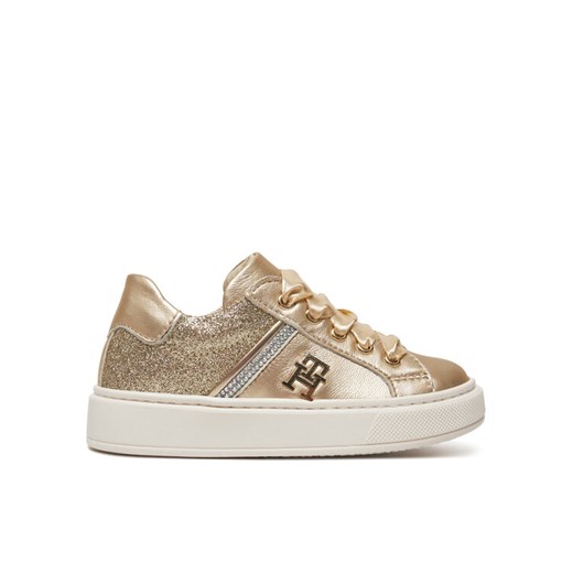Tommy Hilfiger Sneakersy Sneaker Bassa Allacciata T1A9-33932-0829 S Złoty ze sklepu MODIVO w kategorii Buty sportowe dziecięce - zdjęcie 182746590