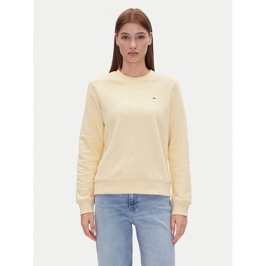 Tommy Jeans Bluza Tjw Reg S Flag Crew DW0DW19959 Żółty Regular Fit ze sklepu MODIVO w kategorii Bluzy damskie - zdjęcie 182746880