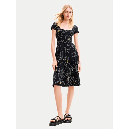 Desigual Sukienka letnia Margaritis 24SWVK55 Czarny Regular Fit ze sklepu MODIVO w kategorii Sukienki - zdjęcie 182746981