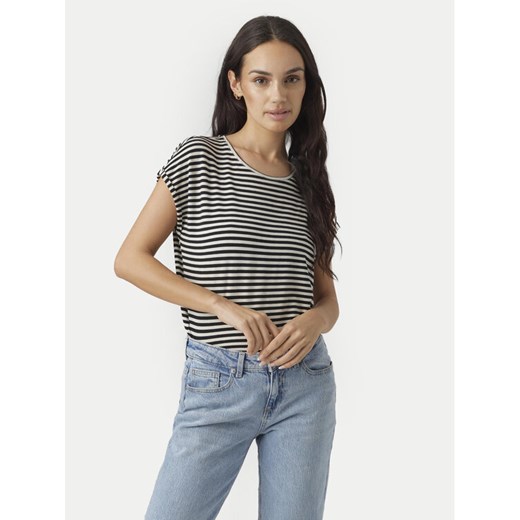 Vero Moda T-Shirt Ava 10284469 Czarny Regular Fit ze sklepu MODIVO w kategorii Bluzki damskie - zdjęcie 182747032