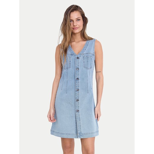 Noisy May Sukienka jeansowa Rikka 27033695 Niebieski Slim Fit ze sklepu MODIVO w kategorii Sukienki - zdjęcie 182747053
