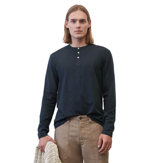 Marc O'Polo Longsleeve 322219852284 Niebieski Regular Fit ze sklepu MODIVO w kategorii T-shirty męskie - zdjęcie 182747081