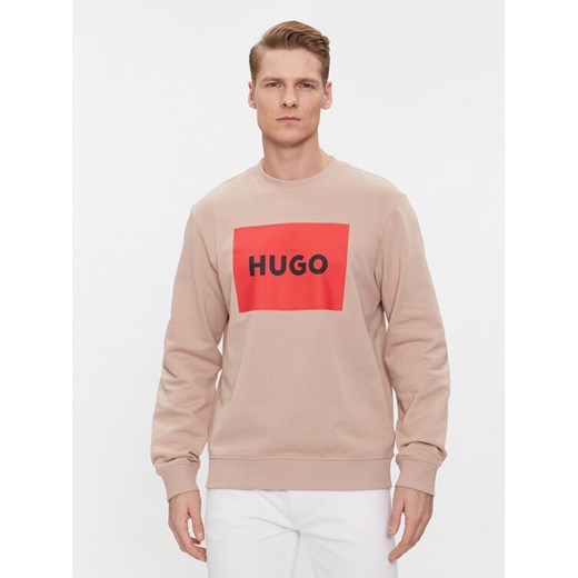 Hugo Bluza Duragol222 50467944 Beżowy Regular Fit ze sklepu MODIVO w kategorii Bluzy męskie - zdjęcie 182747092