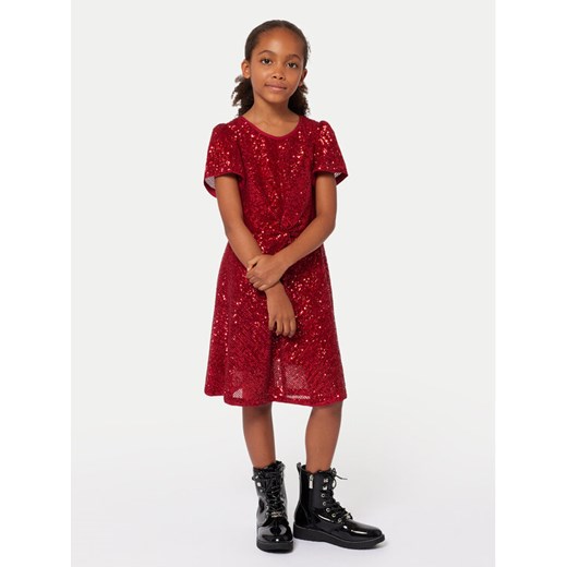 MICHAEL KORS KIDS Sukienka elegancka R30168 D Czerwony Regular Fit ze sklepu MODIVO w kategorii Sukienki dziewczęce - zdjęcie 182747103