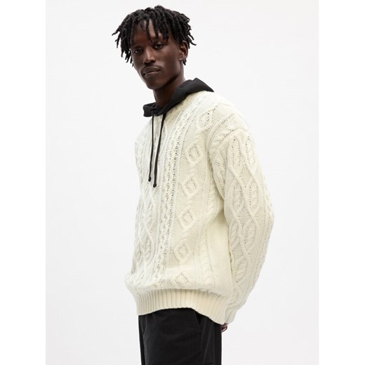 Gap Sweter 787133-02 Écru Relaxed Fit ze sklepu MODIVO w kategorii Swetry męskie - zdjęcie 182747134