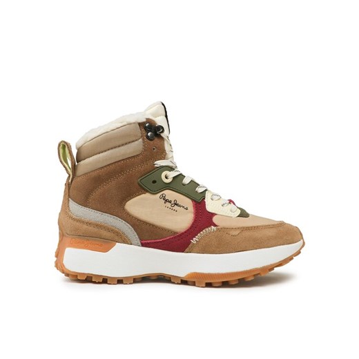 Pepe Jeans Sneakersy PLS31516 Brązowy ze sklepu MODIVO w kategorii Buty sportowe damskie - zdjęcie 182747220