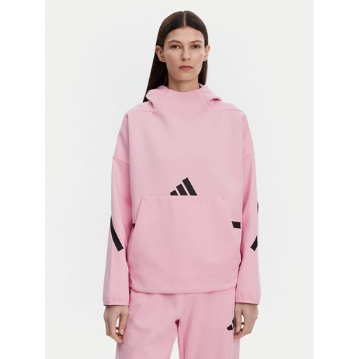 adidas Bluza Z.N.E. JD5992 Różowy Loose Fit ze sklepu MODIVO w kategorii Bluzy damskie - zdjęcie 182747263