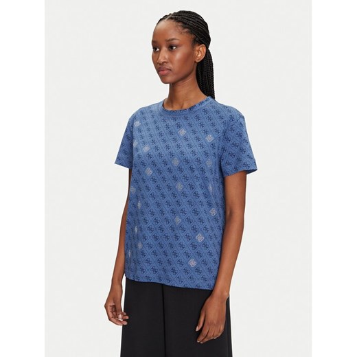 Guess T-Shirt V5GI16 I3Z14 Granatowy Regular Fit ze sklepu MODIVO w kategorii Bluzki damskie - zdjęcie 182747312
